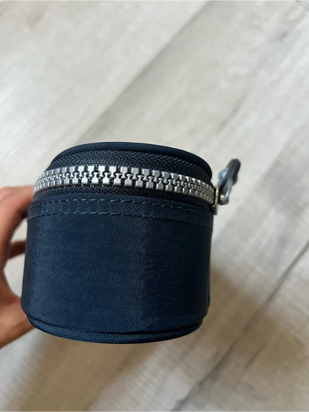 KIPLING Navy Oval Canvas Toiletry Pencil Pouch